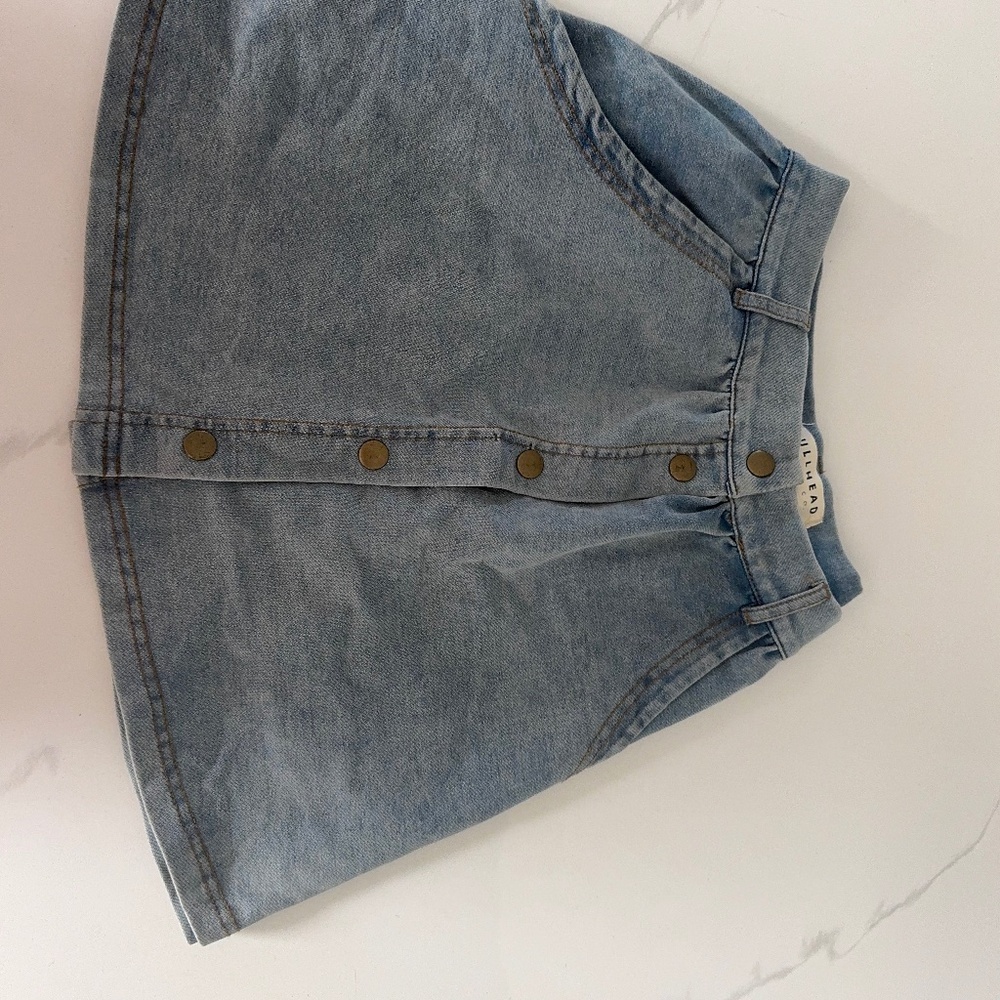 Bullhead Denim Co. Light Wash Button-Front Skirt – Size 25 (US 0/2)